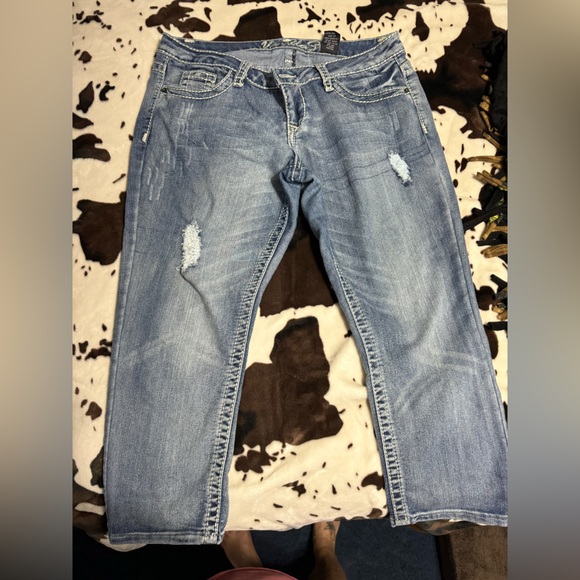 Distressed Capris - Picture 1 of 3